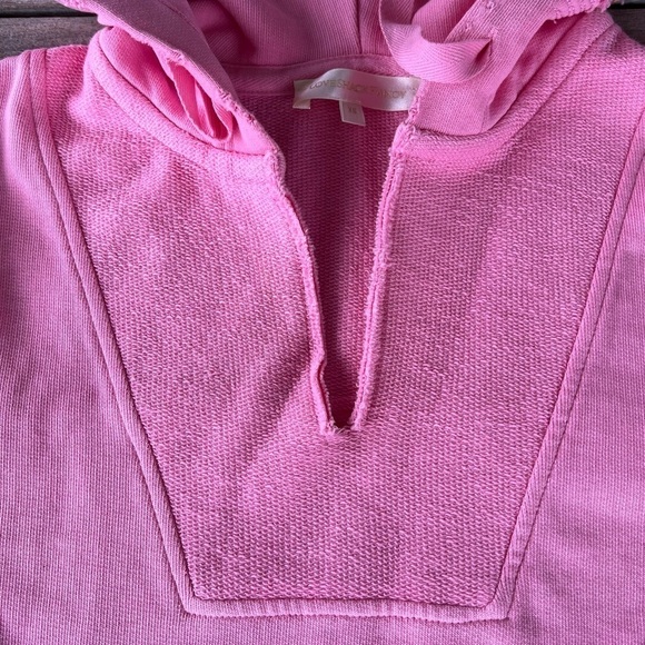 LoveShackFancy Allouette Hoodie Party Pink Distressed Patches Cottage XS GUC HTF - Picture 15 of 16